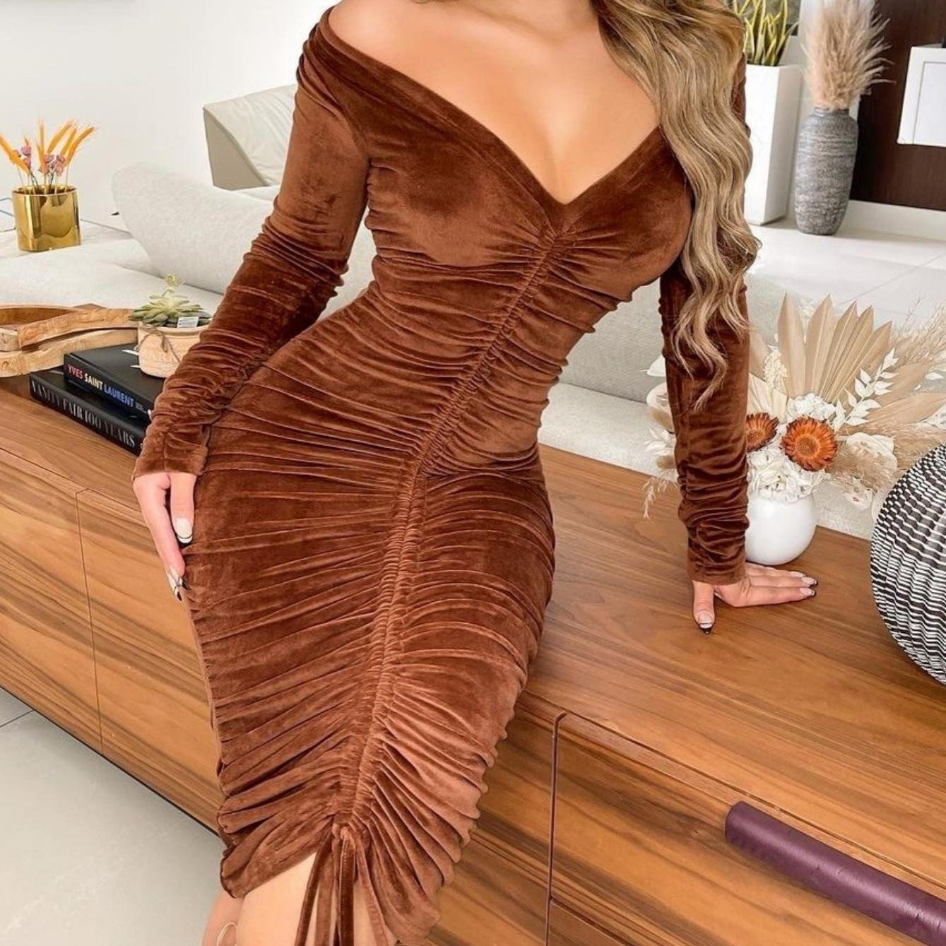 women's dresses v neck off the shoulder velvet ruched mid length dresses women's dresses v neck off the shoulder velvet ruched mid length dresses